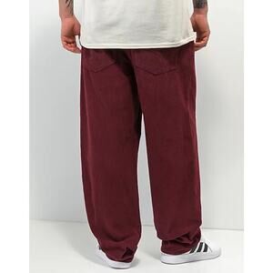 Empyre Skate Relax Corduroy Pants Burgundy 28 Baggy Y2K Grunge